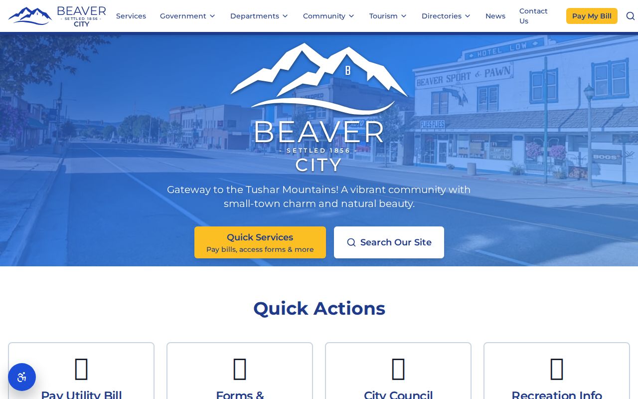 Beaver City Hall official contact page